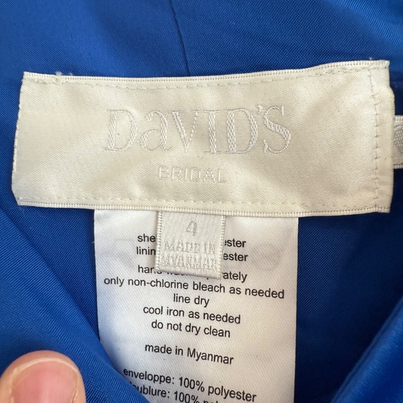 Royal Blue off shoulder Dress - Picture 4 of 5